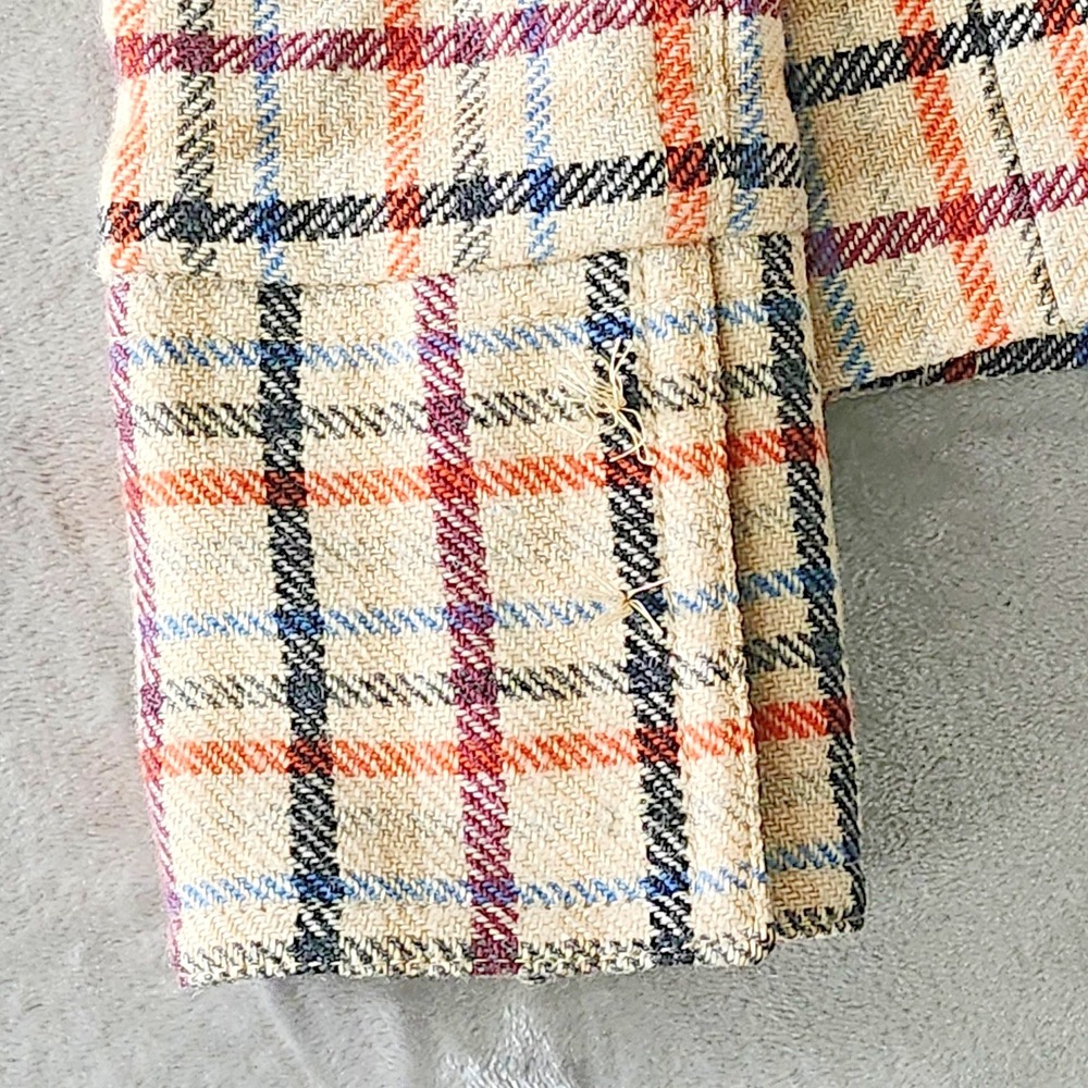 $500‎ Marc Jacobs Classic Plaid Wool Coat Preppy Vintage Size Small READ - Picture 11 of 13